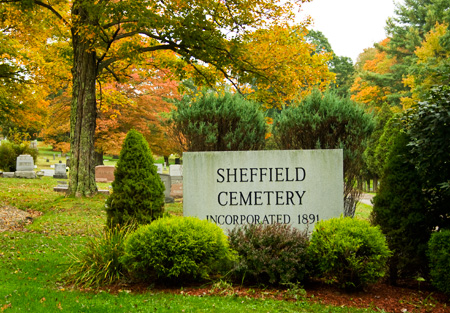 Sheffield Cemetery sign