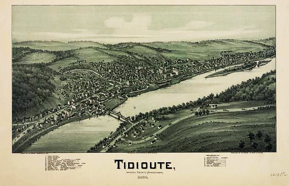 Drawing of Tidioute, 1896