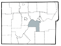 Map showing Pleasant township in Warren county