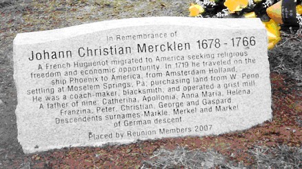Johann Christian Mercklen Memory Stone