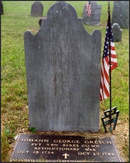 Picture of Johann George Gresh Tombstone