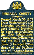 Indiana County Sign