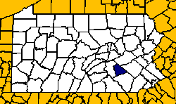 Map of Lebanon County