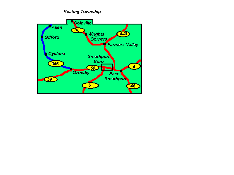 Keating Twp Map