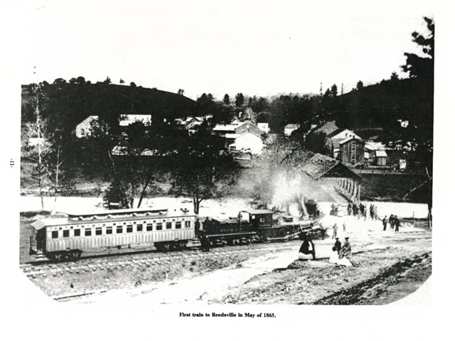 First train to Reedsville in May of 1865.