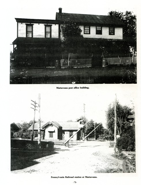 Top: Mattawana Post Office building. 
Bottom: Pennsylvania Railroad station at Mattawana.