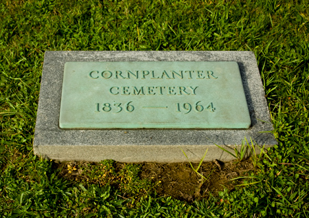 Cornplanter Cemetery sign