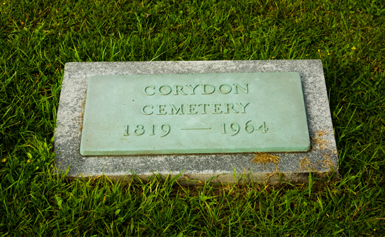 Corydon Cemetery sign