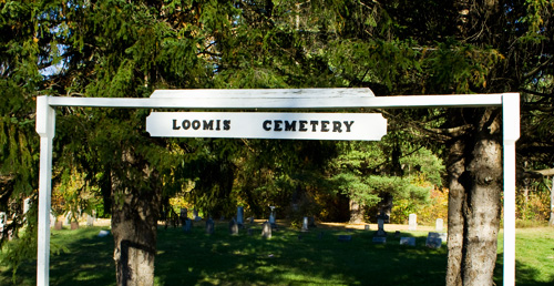 Loom Cemetery sign