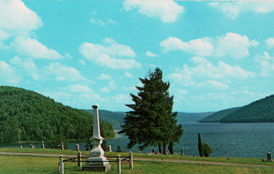 Cornplanter cemetery - postcard courtesy of the Warren County Historical Society, Warren, PA