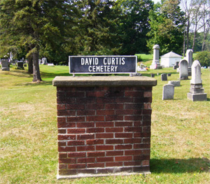 David Curtis Cemetery sign