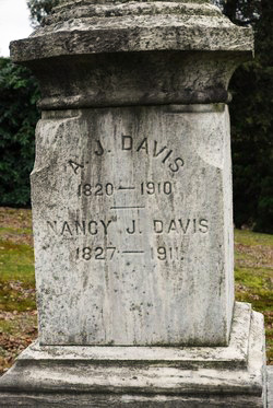 Tombstone of Alpheus and Nancy (Miles) Davis