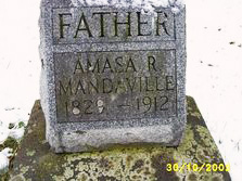 Amasa Mandaville tombstone