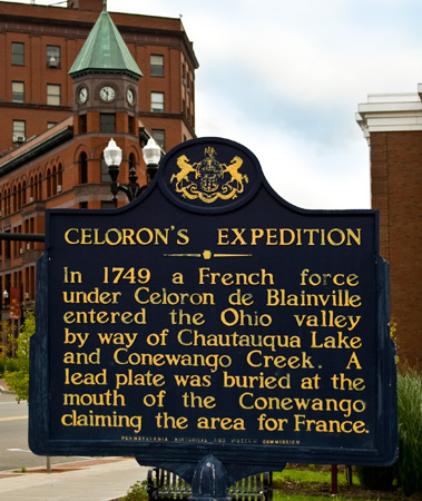 Celoron's Expedition road marker