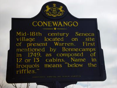 Conewango road marker
