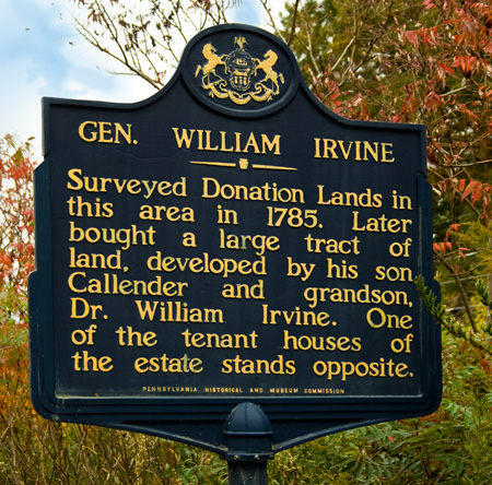 General William Irving road marker