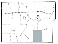 Map showing Cherry Grove township in Warren county