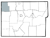 Map showing Columbus township in Warren county