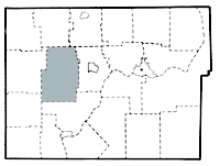 Map showing Pittsfield township in Warren county