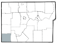 Map showing Southwest township in Warren county