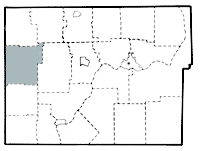 Map showing Spring Creek township in Warren county