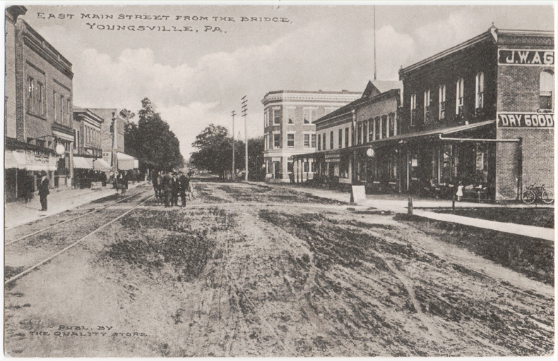 Postcard of East Main Street, Youngsville