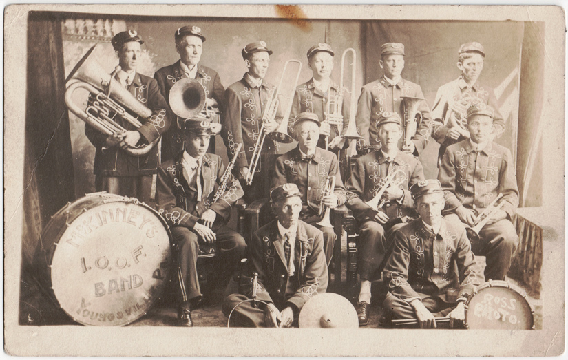 Postcard of McKinney's I.O.O.F. Band, Youngsville