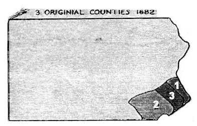 3 original counties 1682