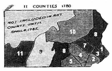 11 counties 1780