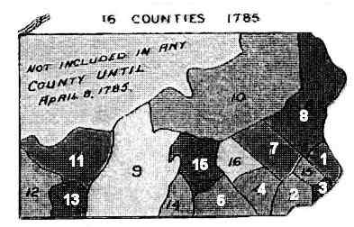16 counties 1785