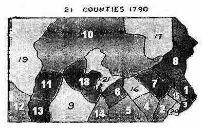 21 counties 1790