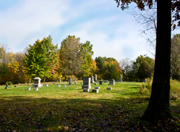 Limestone Cemetery as you drive in
