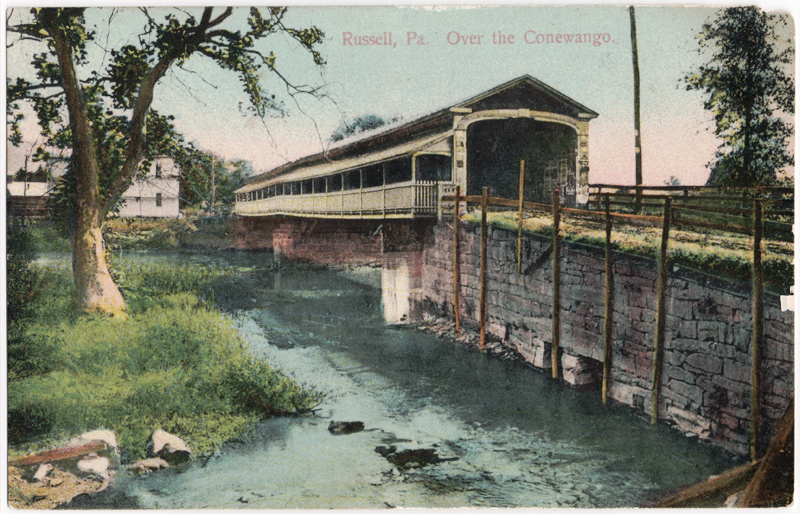 Postcard showing scenes of Russell, Warren County, PA