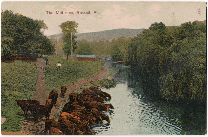 Postcard showing scenes of Russell, Warren County, PA
