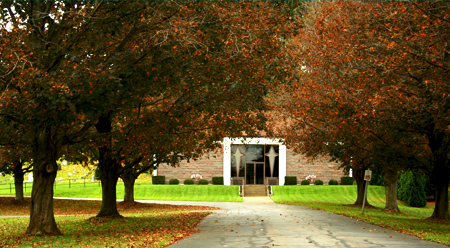 St. Joseph Cemetery entrance road leading to the Mausoleum of the Resurrection