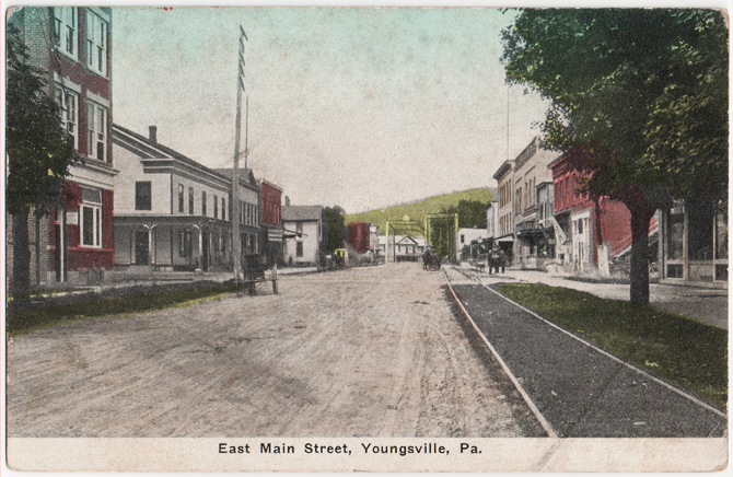 Postcard of East Main Street, Youngsville