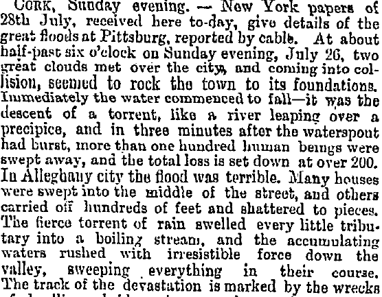 1874 Flood at Pittsburgh Allegheny Co PA
