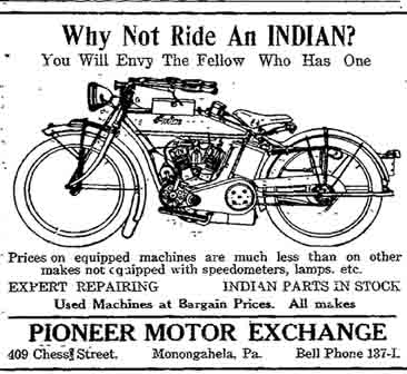 Indian Motorcycle 1914 Ad with Photo