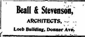 1957 Beall and Stevenson, Architects, advertisement