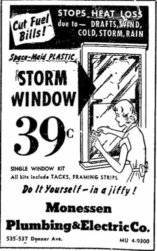 Monessen Plumbing & Electric Co. Advertisement 1957