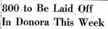 Part 1 Jan 1957 Layoffs at US American Steel Wire Plant in Donora
  Pennsylvania