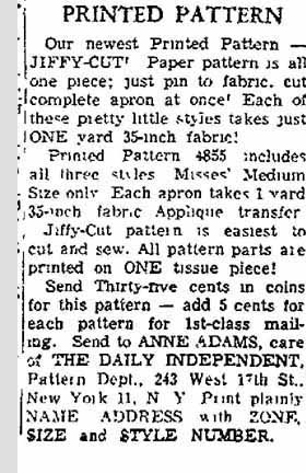 Part 2 957 Apron Pattern text