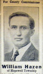 PHOTO of William HAZEN of Hopewell Twp. Candidate for County Commissioner Washington County PA