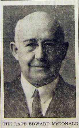 1892 Photo of Edward MCDONALD bank president