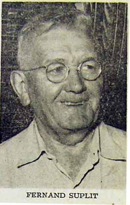 Newspaper photo 1957 of Fernand SUPLIT of Wilkinsburg PA, formerly of McDonald PA
