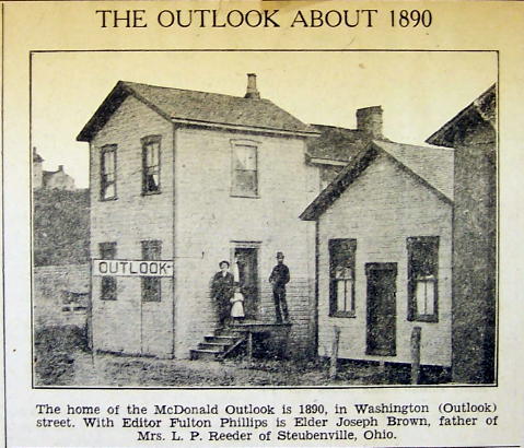 McDonald-Outlook Newspaper Office ca. 1890, McDonald, Washington County, PA
