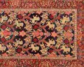 design with golds, browns and maroons