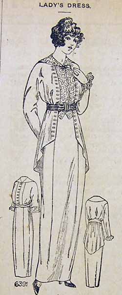 Women's Dress / Gown from advertisement Oct 10, 1913
