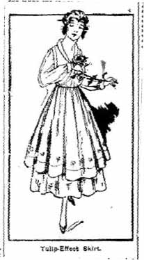 1916 Fashion Women's Tulip-Effect Skirt