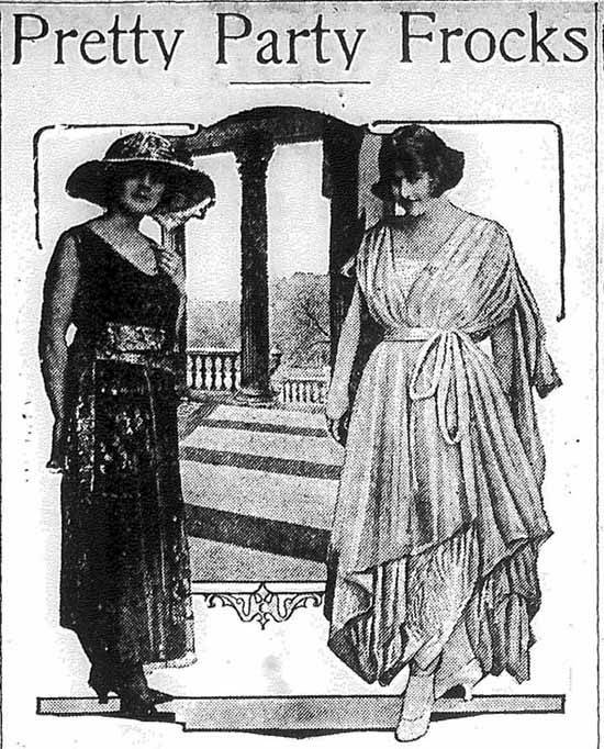 Photo July 1919 Pretty Party Frocks: Women's Party Dresses